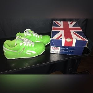 REEBOK PRO LEGAGY SIZE 13 KIDS SHOES GREEN & WHITE RARE SHOE SALE